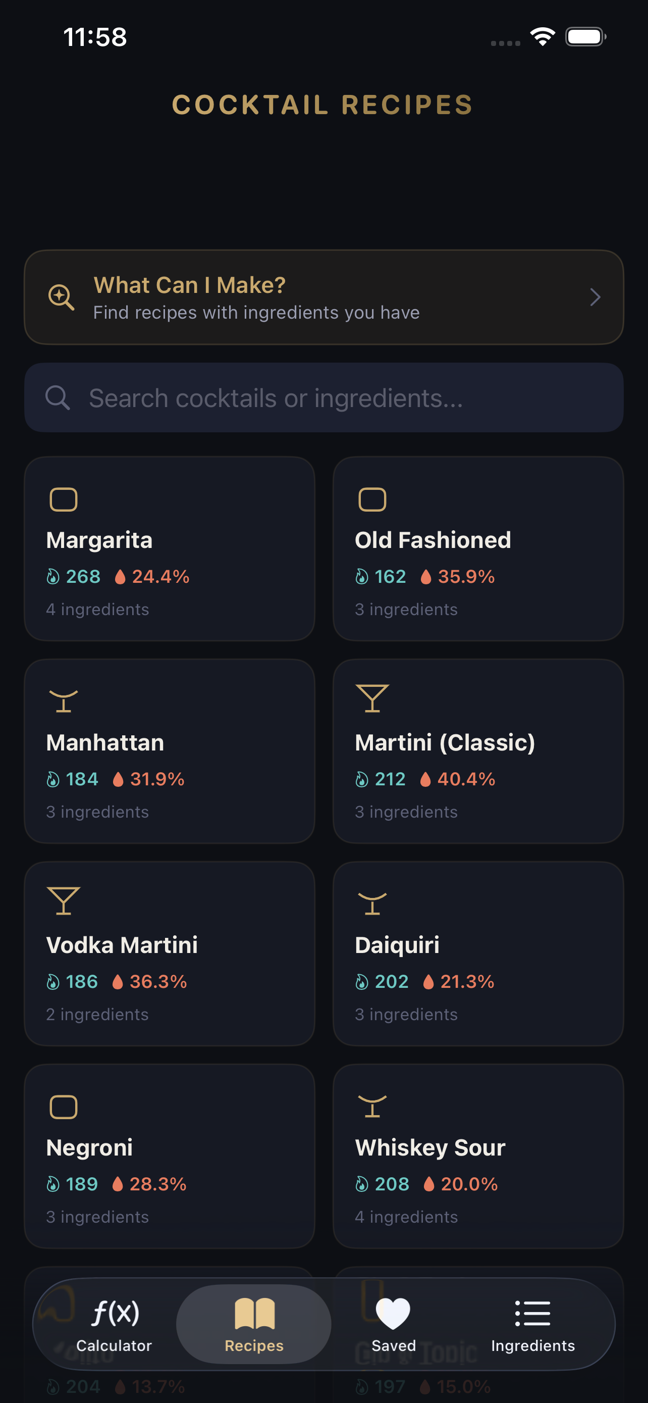 Cocktail Recipe Library