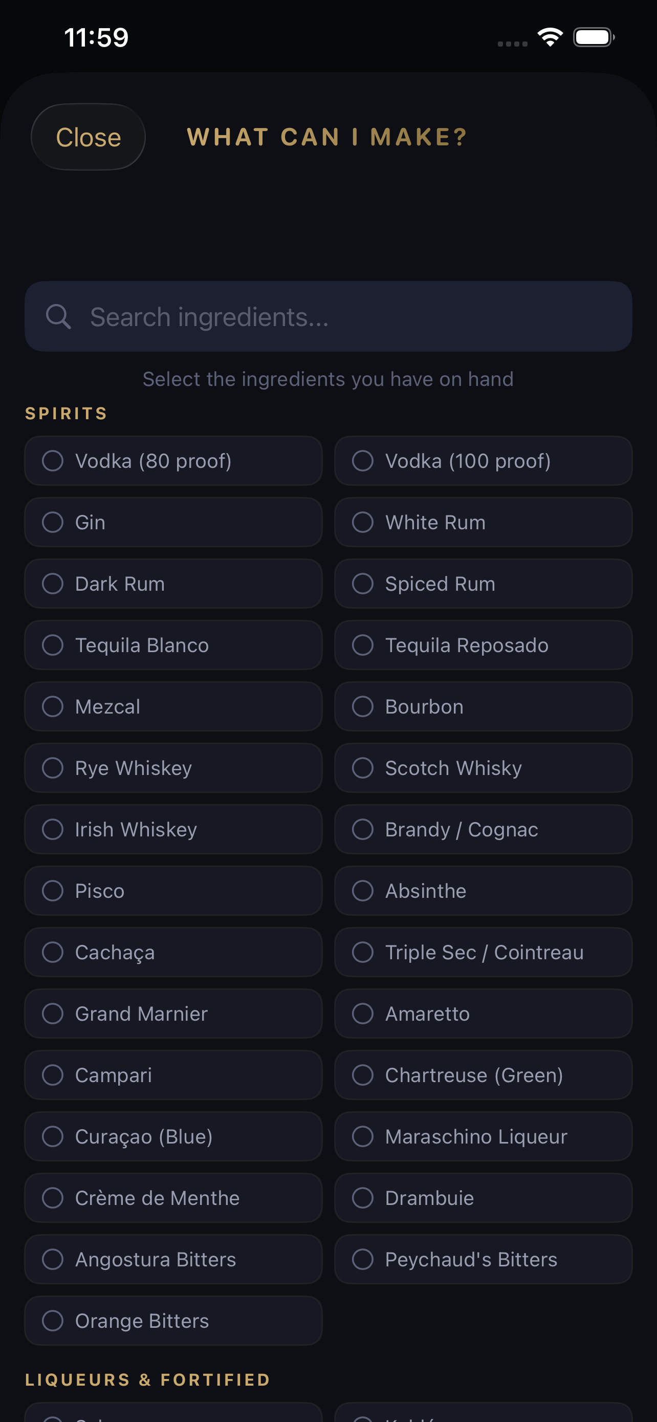 What Can I Make Ingredient Picker